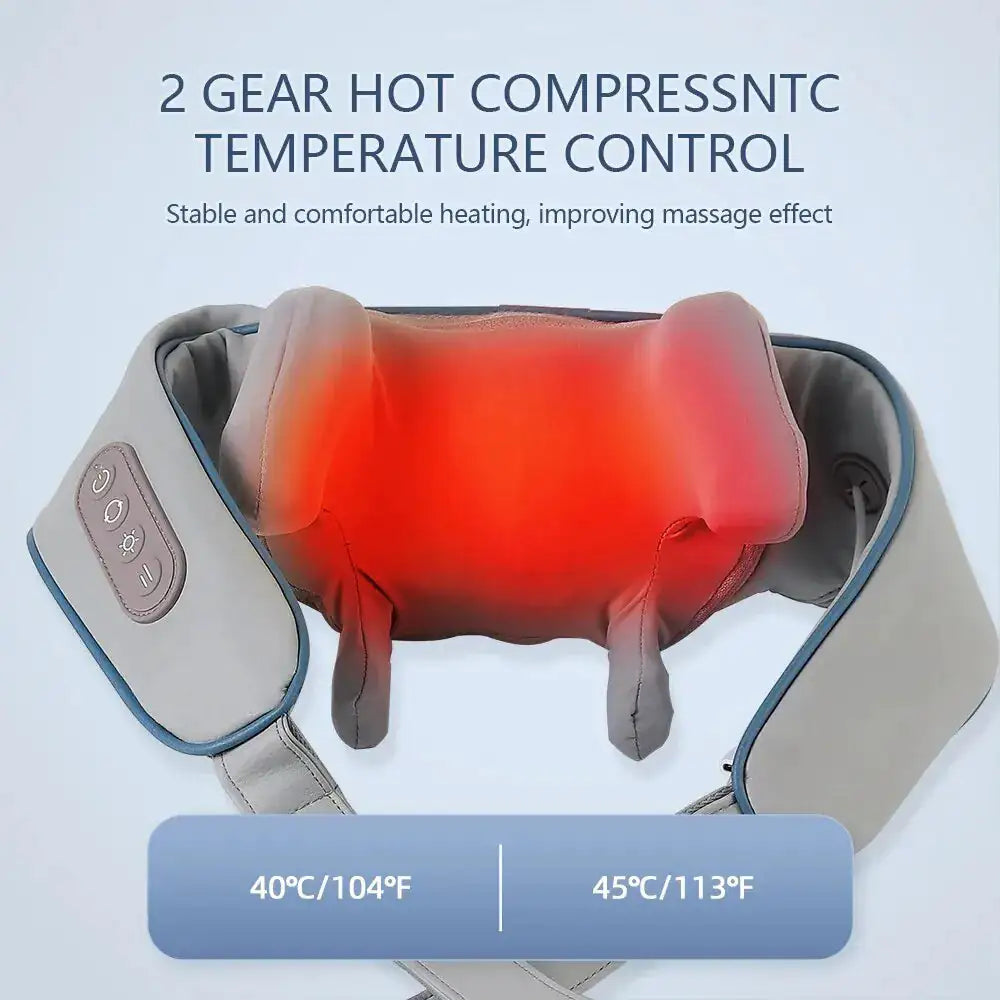 Neck and Shoulder Massager – Electric Shiatsu, Heat Therapy, Deep Tissue Relief
