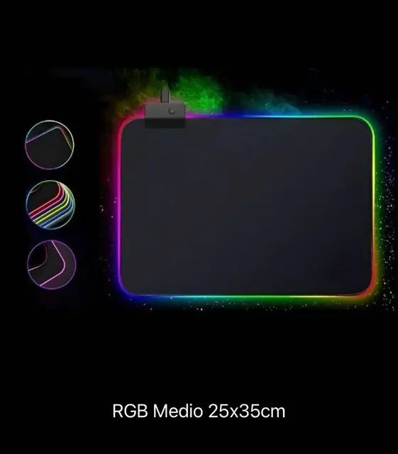 Gaming LED Mouse Pad – RGB Lighting, Waterproof, Non-Slip, Large Desk Mat